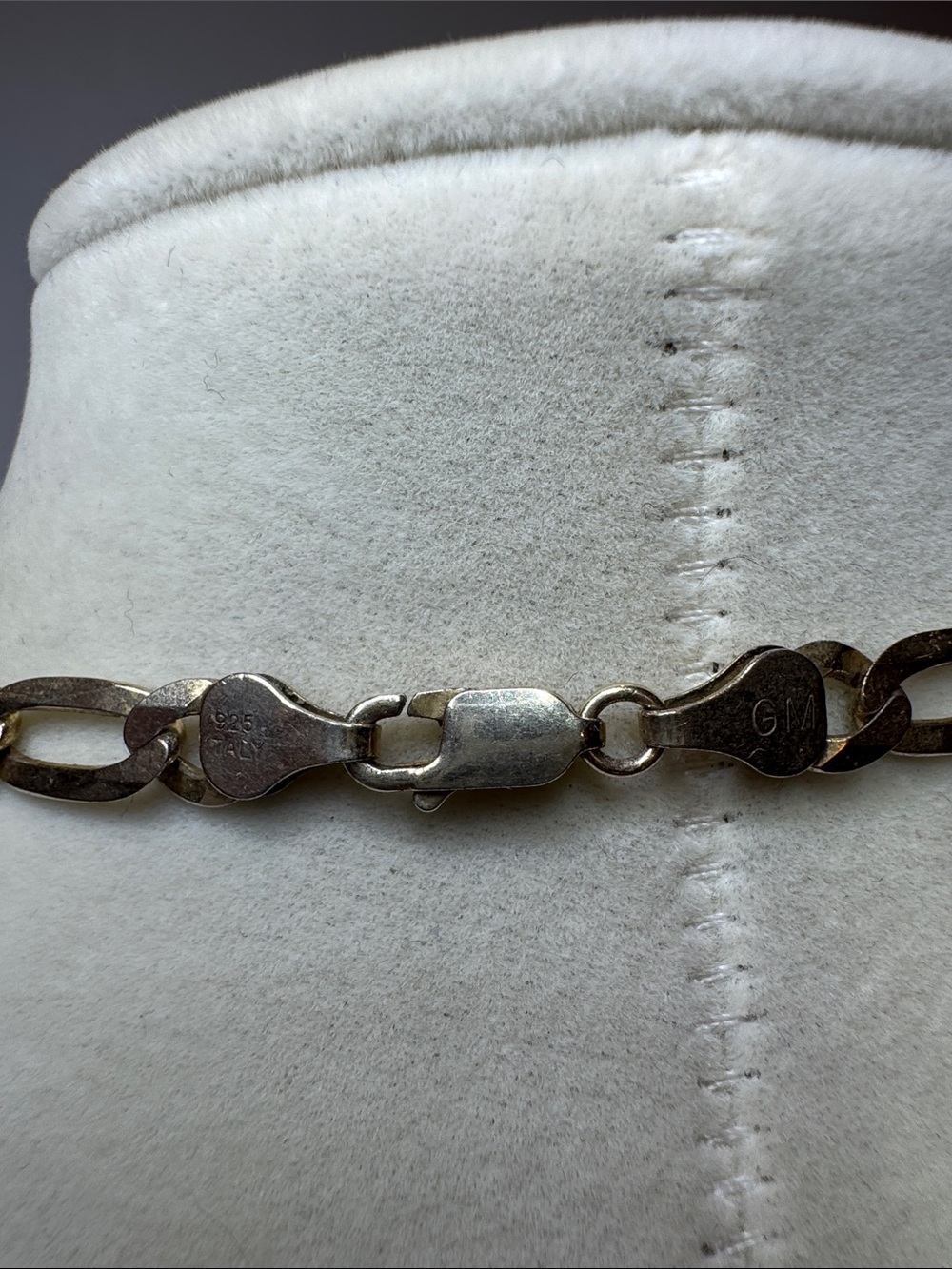 925 Italy Elegant Figaro-Style Link Necklace for Women 22” - Picture 4 of 7